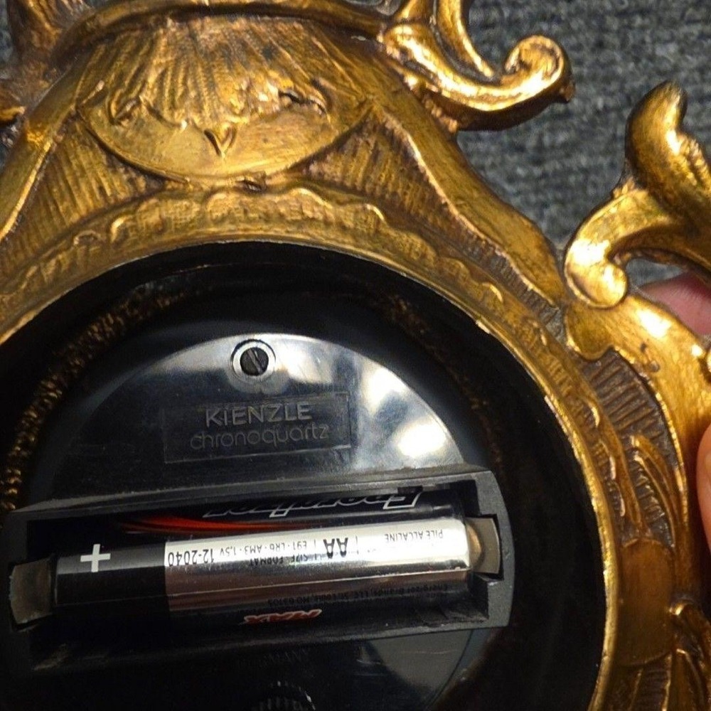 Vintage Kienzle Brass Rococo Mantel Clock Ornate Victorian Style Chronoquartz - Picture 8 of 12